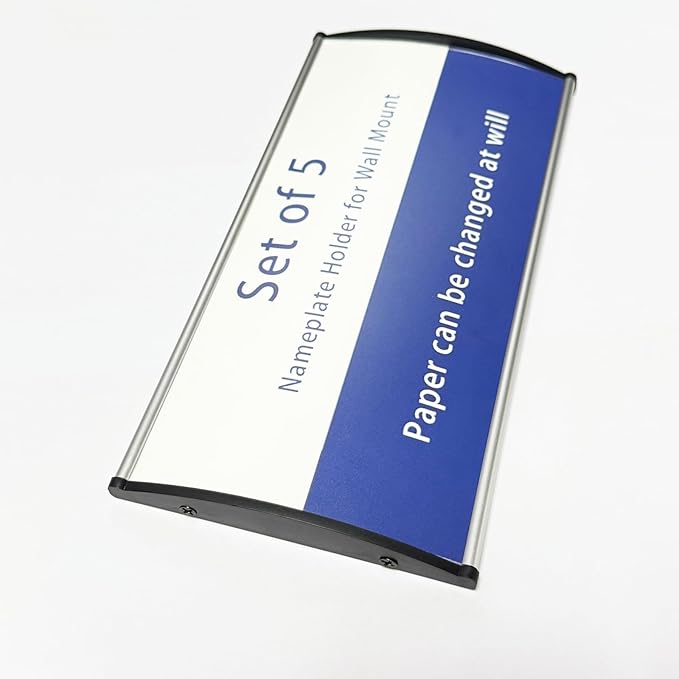 2 Pcs Aluminum Office Name Plate Holder - Image 5