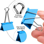 Binder Clips - Assorted Sizes 100 Count, X Large, Mini Paper Clamps Combination - Image 3