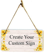 Signs ByLITA Sunflower Corners Rustic Wood Personalized Hanging Wall or Door by SignsByLITA
