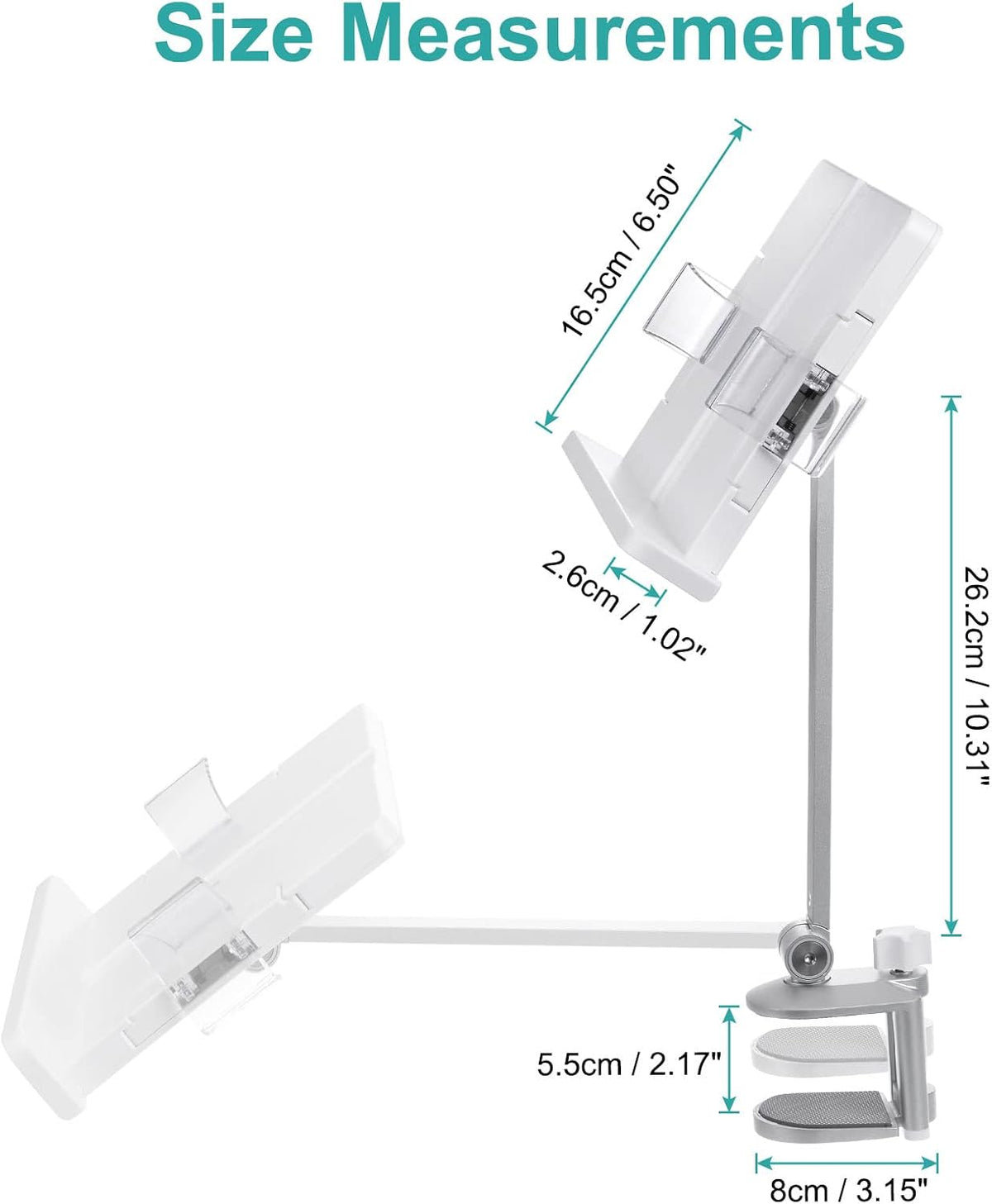 PATIKIL Book Stand for Reading, Metal Reading Rest Book Holder with Page Clip...