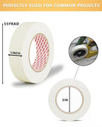 SWRT Masking Tape 1 Inch x 55 Yards – 4 Rolls, Strong Adhesive, Easy Tear - Image 2