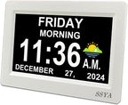 ssya digital calendar alarm clock - dementia clocks, main product view