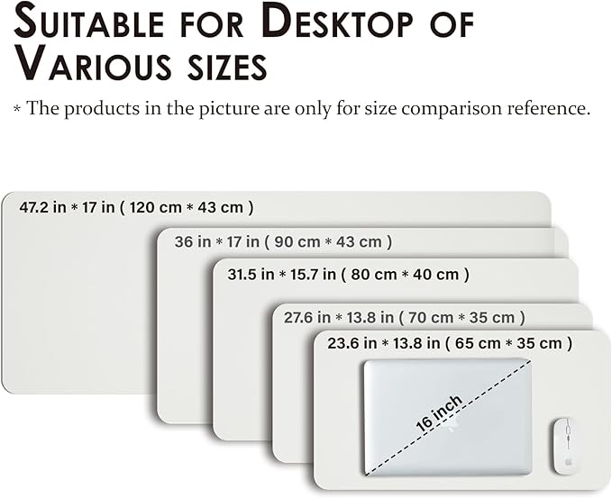 Large Desk Mat - 47.2"x 17" Non-Slip PU Desk Pad - Image 5