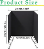 3-Pack Black Trifold Display Boards, 24 x 16 Inches Tri-Fold Corrugated - Image 2
