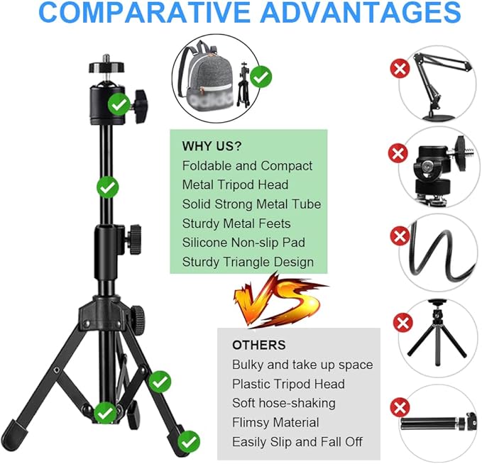 Webcam Tripod Stand Extendable Desktops Tripod - Image 3