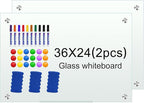 H-Qprobd Glass White Board for Wall Dry Erase Board 36" x 24" Magnetic by H-Qprobd