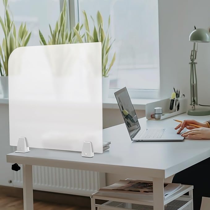 KONKENIE Acrylic Office Privacy Partition Indoor Desk Divider Guard Rectangle - Image 5