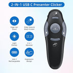 Presentation Clicker with Storage Case, USB C Rechargeable Wireless Presenter - Image 3