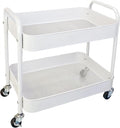 LIWNYRK 2 Tier Metal Rolling Cart by LIWNYRK
