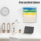 EASEPRES 5 Pocket Mesh Hanging Wall File Organizer, Wall Mounted Mail Paper - Image 5