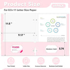 Two Pocket Portfolio Folders, PANDRI 60 Pack 3 Hole Punched 2 Pocket Folders - Image 2
