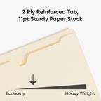 Smead File Jacket, Reinforced Straight-Cut Tab, Flat-No Expansion, Letter Size - Image 4