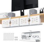 KEEGH 16" Under Desk Cable Management Tray, 2 Pack Desk Cord Organizer Upgrade