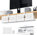 KEEGH 16" Under Desk Cable Management Tray, 2 Pack Desk Cord Organizer Upgrade by KEEGH