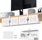 KEEGH 16" Under Desk Cable Management Tray, 2 Pack Desk Cord Organizer Upgrade by KEEGH