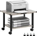 Lerliuo Under Desk Printer Stand, 2-Tier Industrial Mobile Printer Table by Lerliuo