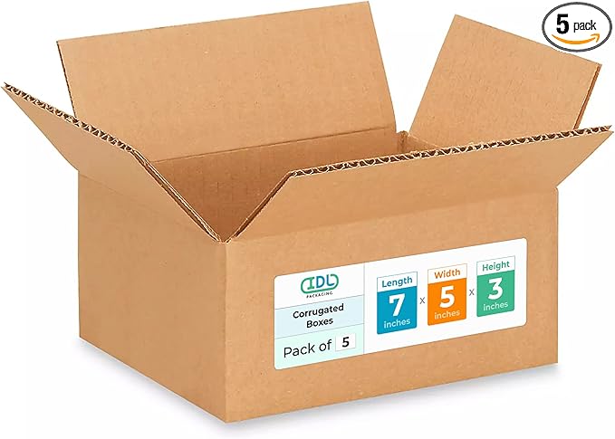 Small Moving & Shipping Boxes 7 x 5 x 3 inches by IDLPackaging