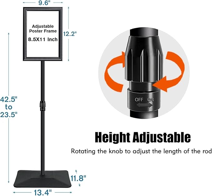 Golemas Adjustable Sign Stand for Display, - Image 5