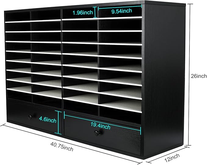 PAG Mail Sorter Organizer, Wood Literature Organizer, Student Mailbox - Image 4