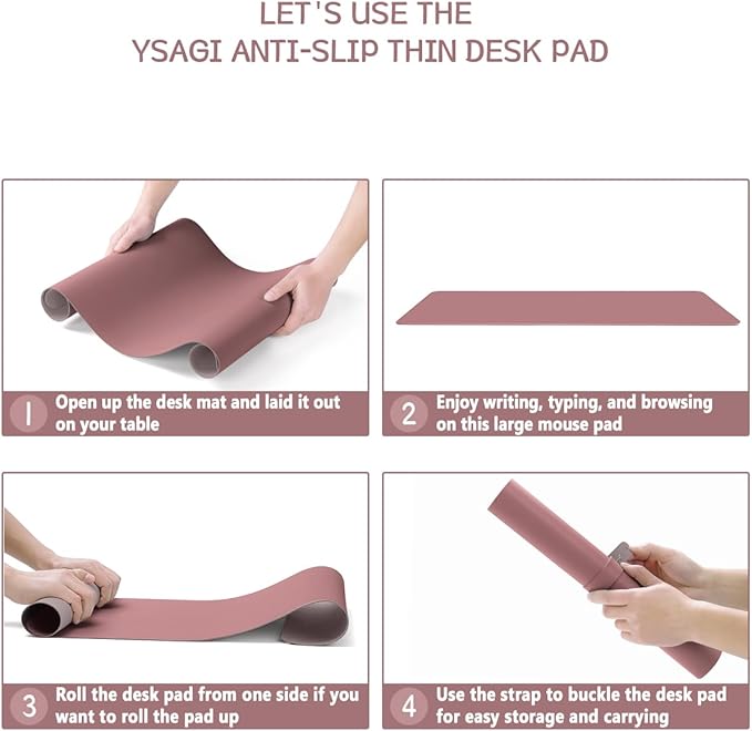 YSAGi Non-Slip Leather Desk Pad Blotter, Waterproof Laptop Computer Desk - Image 7