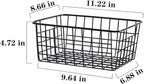 LeleCAT Black Wire Storage Baskets, Metal Household Storage Organizer - Image 2