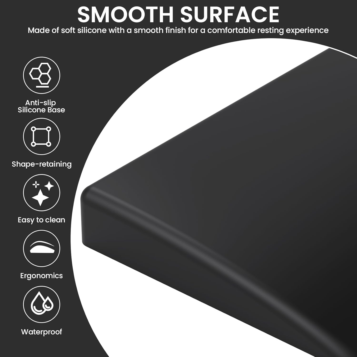 Silicone Wrist Rest for Full-Sized Mechanical Keyboards - Honeycomb Anti-Slip Base, 17.6-Inch Palm Support for Ergonomic Typing and Pain Relief (Ivory White, 17.6)