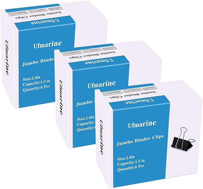 Ufmarine Extra Large Binder Clips 2.4 Inch Length, Jumbo Binder Clips - Image 6