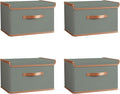 Tuza 4 Pack Storage Bins with Lids, Collapsible Closet Organizer Container by TidySpaceSoftlyStyled