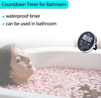 FCXJTU Digital Waterproof Shower Clock Timer, Bathroom Shower Countdown Timer - Image 5