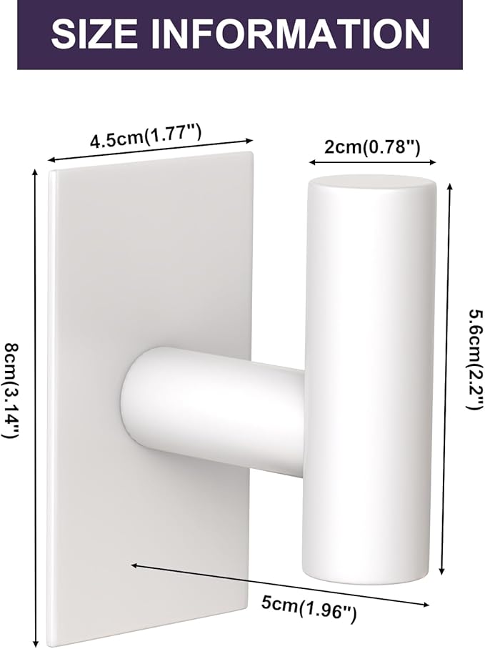 VAEHOLD Wall Towel Hooks, Heavy Duty Sticky Holder Waterproof Towel Hooks - Image 6