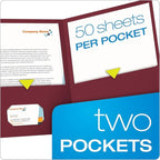 Oxford Twin-Pocket Folders, Textured Paper, Letter Size, Holds 100 Sheets - Image 3