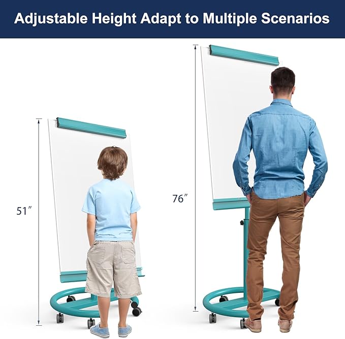 TSJ OFFICE Rolling Whiteboard Standing - Image 3