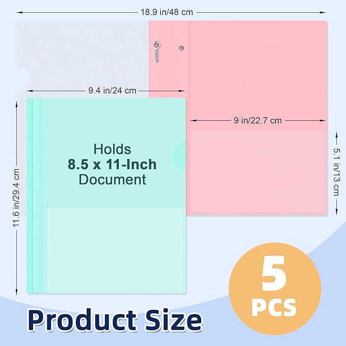 HAUTOCO 5 Pack Plastic Report Covers - Image 2