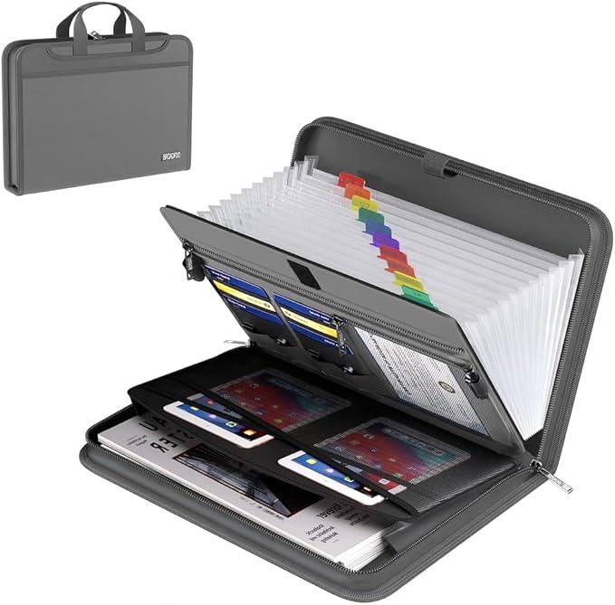 Fireproof Accordion File Organizer – Fireproof File Folder & Expanding by Unknown
