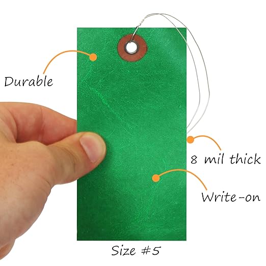 SmartSign 4.75 x 2.375 inch Blank Tyvek Shipping Tags - Image 6