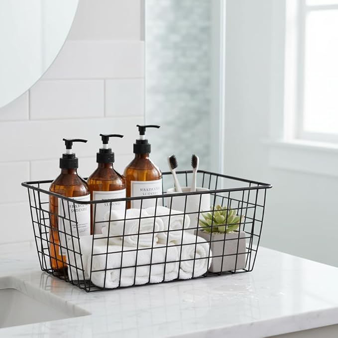 HDYOUDO Metal Black Large Wire Basket Food Storage Organizer, pantry organizers - Image 4