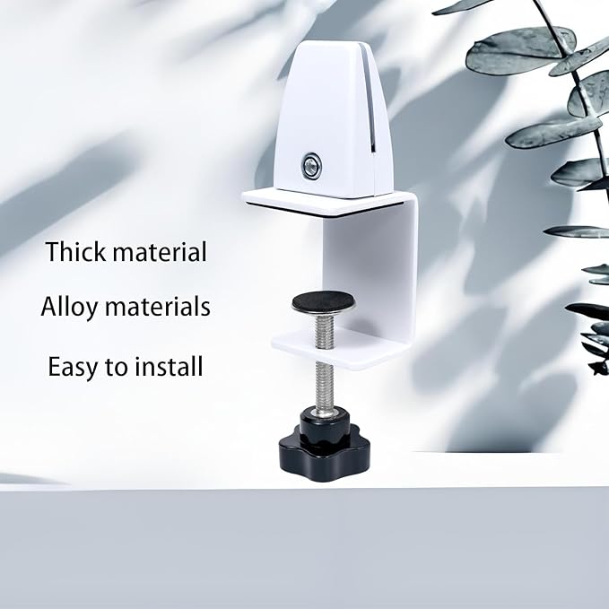 Adjustable Desk Divider Partition Clips, Sneeze Guard Support Clamps - Image 6