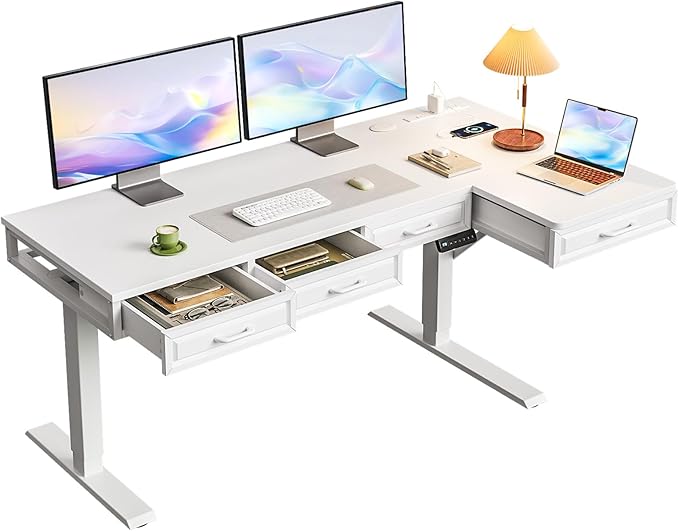 OffiGo L Shaped Electric Standing Desk by OfficeGo-ForHomeOfficeWork