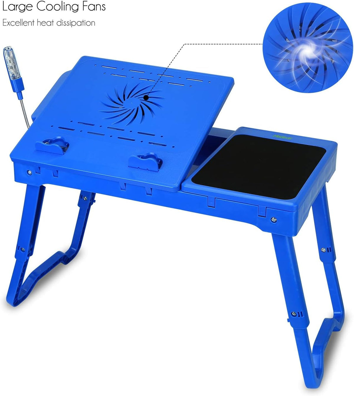 Moclever Laptop Table for Bed-Multi-Functional Laptop Bed Table Tray with Int...