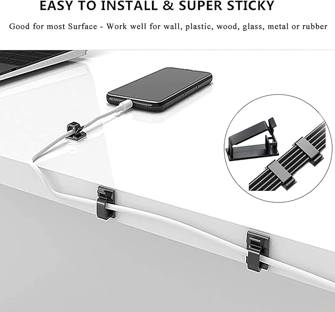 DRIVUU 311Pcs Cable Management Organizer Kit 4 Cable Sleeve Split, 53Cable - Image 8