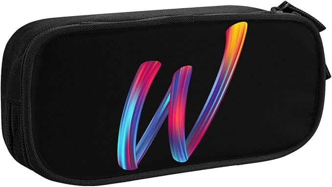 Cute Initial Pencil Case for Kids Students, Large Capacity Pencil Pouch for by Pazacon-HomeEssentials