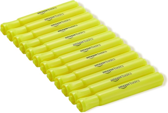 Amazon Basics Highlighters 12 Pack, Chisel Tip, Bible Highlighter, Office and - Image 4