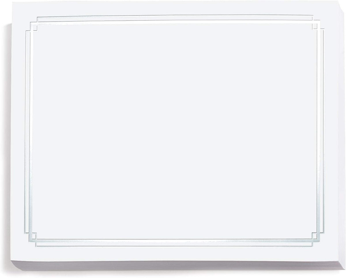 PaperDirect Foil Elegance Specialty Certificates, 50 Sheets of 38lb White Paper