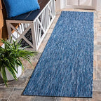 safavieh courtyard collection 2'3" x 6'7" navy cy8520 on a desk or shelf