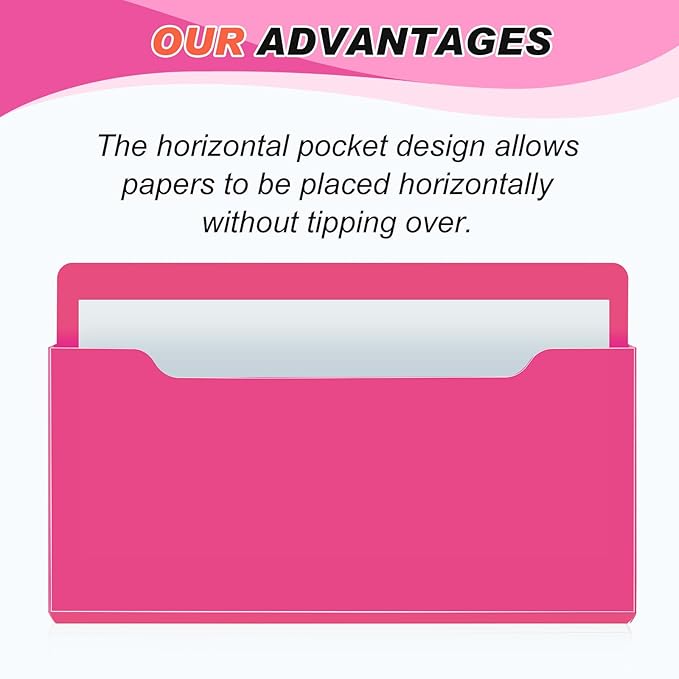 Feifeiya Magnetic Pocket File Holder Large File Folder Organizer Paper Mail - Image 3