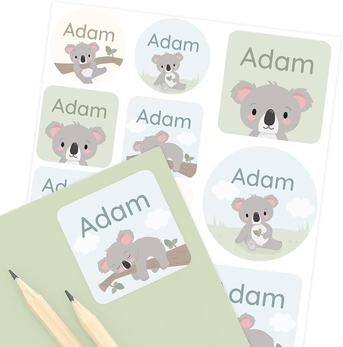 Large Name Labels for Kids by Teddylabels