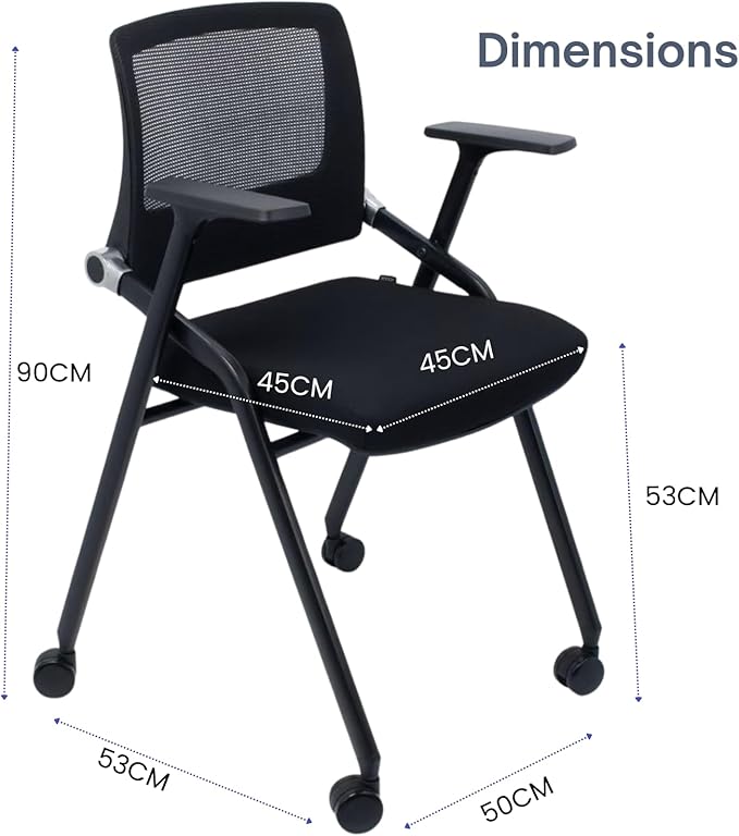 SLKJChr 2 Pack Foldable Office Chairs - Image 3