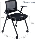 SLKJChr 2 Pack Foldable Office Chairs - Image 3