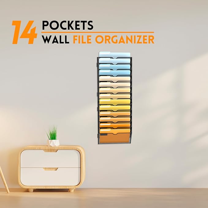 SUPEASY Wall File Organizer Mesh Office Mail Holder, Hanging Wall Organizer - Image 7