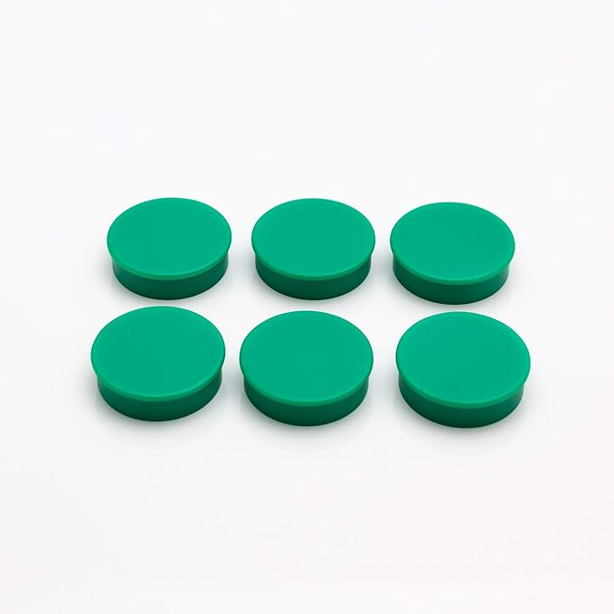 Bullseye Office 24 Round Green Fridge Magnets, Button Shaped, Small Colorful - Image 9